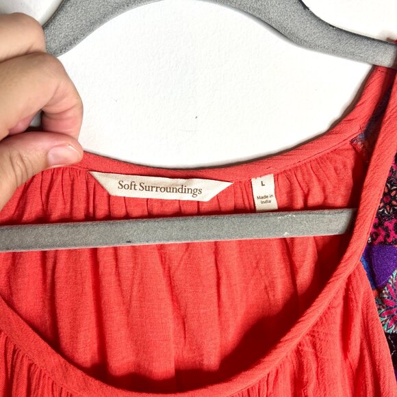 Soft Surroundings Blame Rio Embroidered Peasant Top Southwestern Bohemian Sz L - Picture 3 of 6